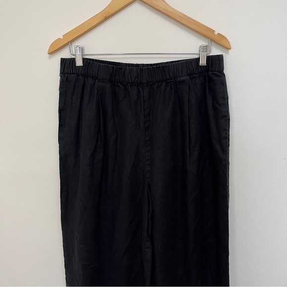 Reformation Black Linen Stretch Waist Pants Size XL - Picture 2 of 5